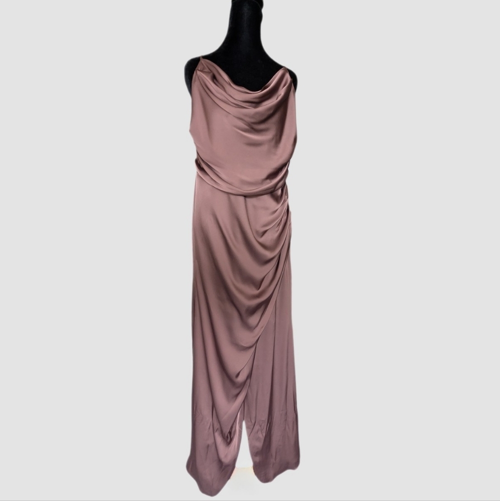 Birdie Grey Lydia Matte Cowl Neck Dress Size Large Holiday Party Dress - Picture 2 of 15